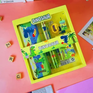 🦕7-in-1 Dinosaur Stationery Set for Kids – Perfect Return Gift for Birthdays & School Supplies